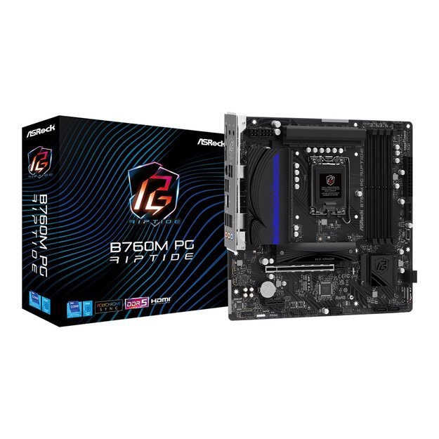 ASROCK B760M PG RIPTIDE mATX 4xDDR5 1xPCIe 4.0 x16 LAN 2.5Gb/s