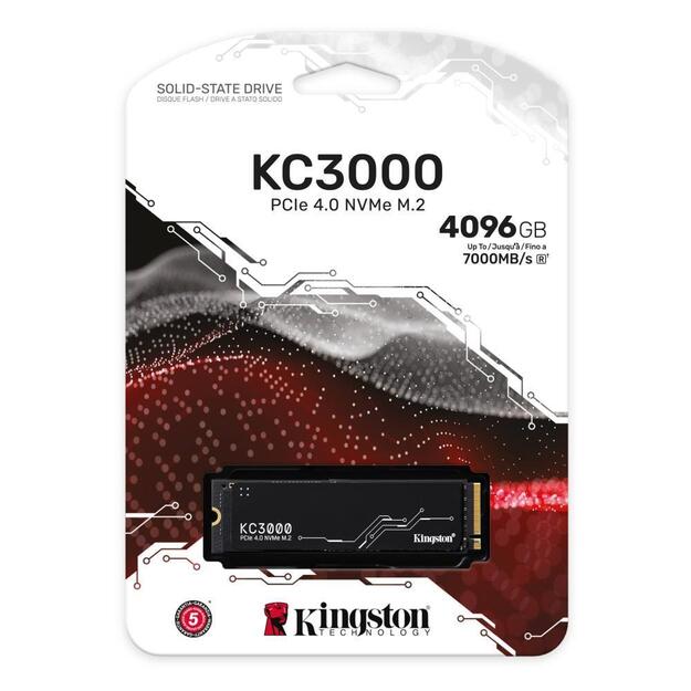 KINGSTON KC3000 4096GB PCIe 4.0 NVMe M.2 SSD 14