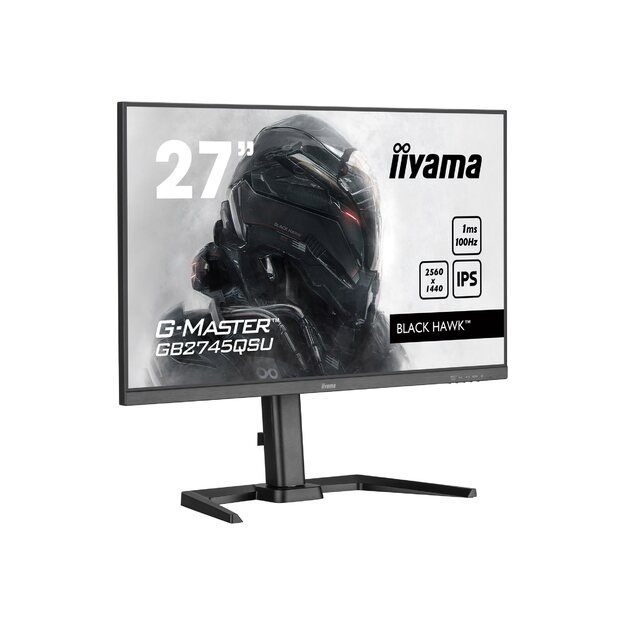 IIYAMA GB2745QSU-B1 G-Master 27inch ETE IPS QHD Black Hawk 100Hz 250cd/m2 1ms HDMI DP USB-HUB 2x3.2 Speakers Black Tuner