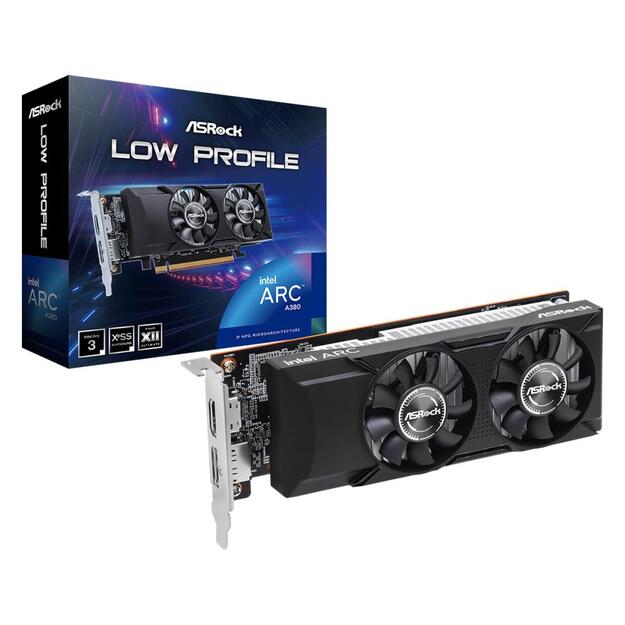 ASROCK Arc A380 Low Profile 6GB GDDR6 1xHDMI 1xDP