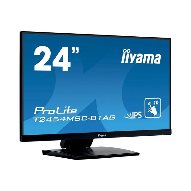 Monitorius IIYAMA ProLite T2454MSC-B1AG 61cm 24inch PCAP 10-Points Touch Screen Anti Glare coating 1920x1080 IPS-panel Slim Bezel HDMI