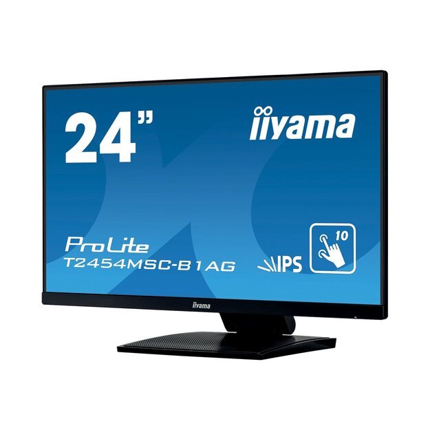 Monitorius IIYAMA ProLite T2454MSC-B1AG 61cm 24inch PCAP 10-Points Touch Screen Anti Glare coating 1920x1080 IPS-panel Slim Bezel HDMI