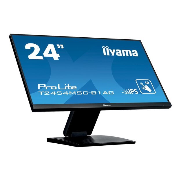 Monitorius IIYAMA ProLite T2454MSC-B1AG 61cm 24inch PCAP 10-Points Touch Screen Anti Glare coating 1920x1080 IPS-panel Slim Bezel HDMI