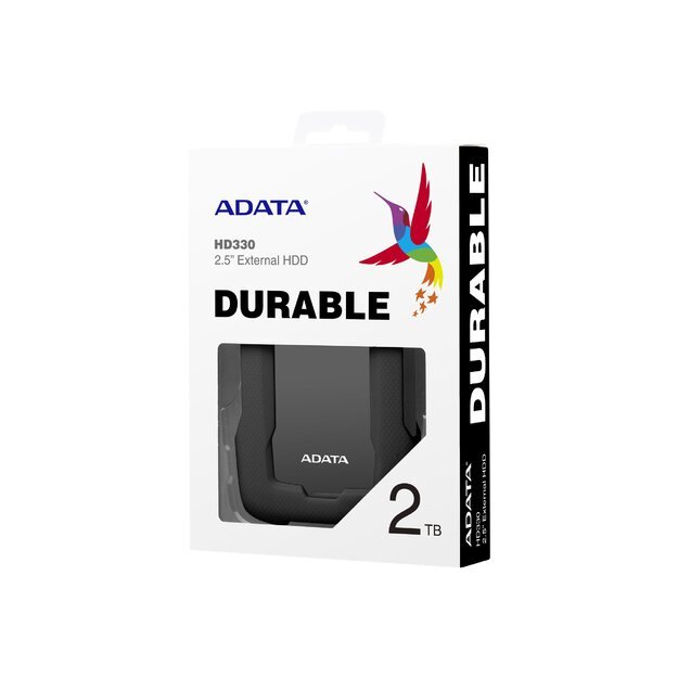 Išorinis kietasis diskas HDD ADATA HD330 2TB USB3.1 HDD 2.5i Black