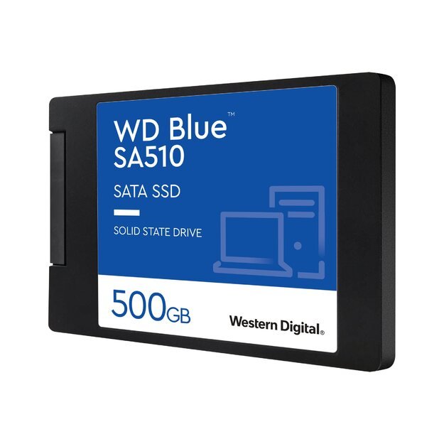 Kietasis diskas (SSD) vidinis WD Blue SA510 SSD 500GB SATA III 6Gb/s cased 2.5inch 7mm internal single-packed