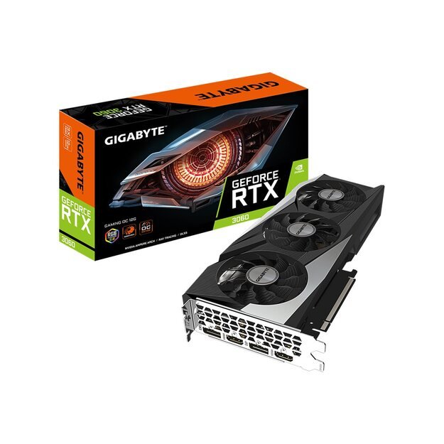 Vaizdo plokštė GIGABYTE GeForce RTX 3060 GAMING OC 12GB 192bit 3xDP 3xHDMI