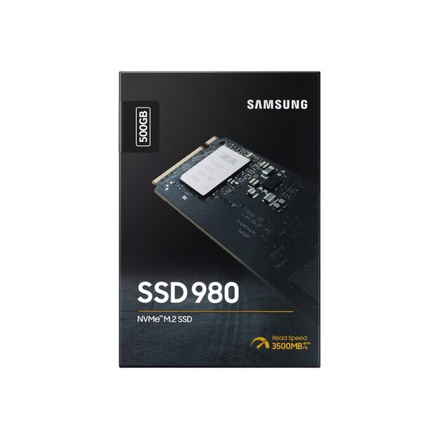 Kietasis diskas (SSD) vidinis SAMSUNG 980 SSD 500GB M.2 NVMe PCIe 3.0 3.100 MB/s read 2.600MB/s write