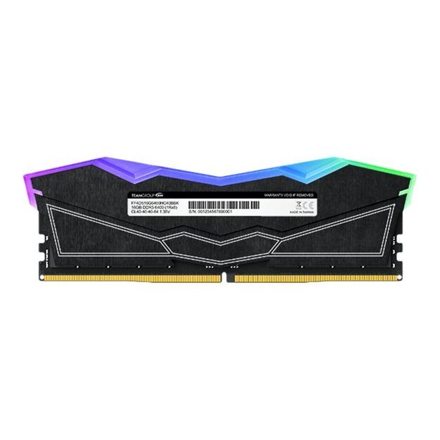 Operatyvioji atmintis (RAM) TEAMGROUP T-Force Delta RGB DDR5 32GB 2x16GB 6200MHz CL38 1.25V DIMM