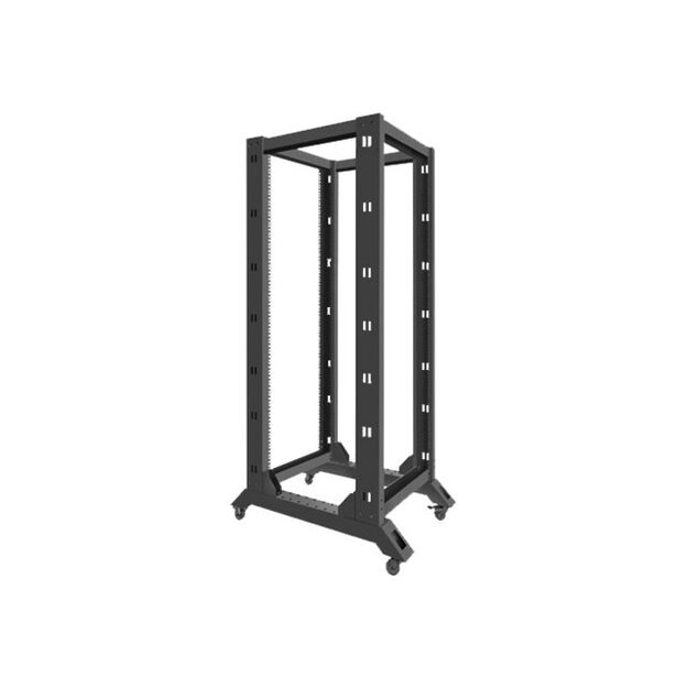 Komutacinė spinta pastatoma LANBERG OR01-6832-B open rack 19 32U/600x800mm black