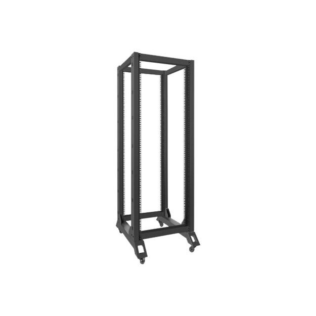 Komutacinė spinta pastatoma LANBERG OR01-6832-B open rack 19 32U/600x800mm black