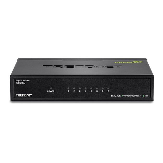 Komutatorius TRENDNET 8-Port Gigabit GREENnet Switch /w metal case 5
