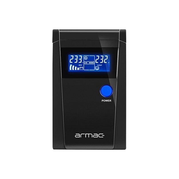 Nepertraukiamo maitinimo šaltinis UPS ARMAC O/850E/PSW Office Pure Sine Wave 850VA LCD 2x FR 230V, metal case