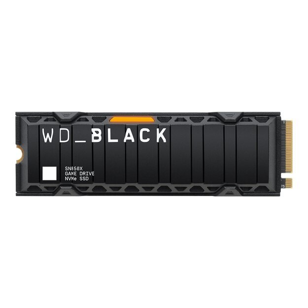 Kietasis diskas (SSD) vidinis WD Black 1TB SN850X NVMe SSD Supremely Fast PCIe Gen4 x4 M.2 with heatsink internal single-packed