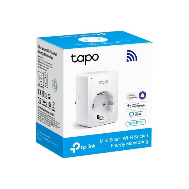 Išmanusis belaidžio tinklo lizdas TP-LINK TAPO P110 Mini Smart Wi-Fi Socket Energy Monitoring