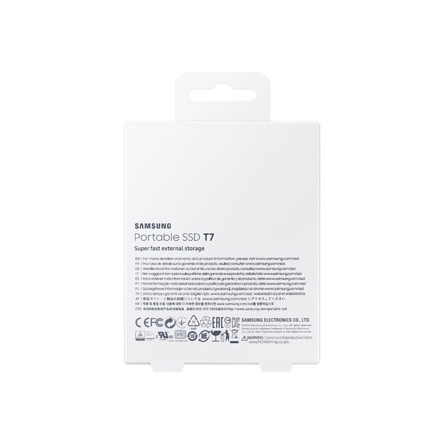 Išorinis kietasis diskas SSD SAMSUNG T7 1TB extern USB 3.2 Gen 2 indigo titan grey