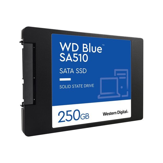 Kietasis diskas (SSD) vidinis WD Blue SA510 SSD 250GB SATA III 6Gb/s cased 2.5inch 7mm internal single-packed