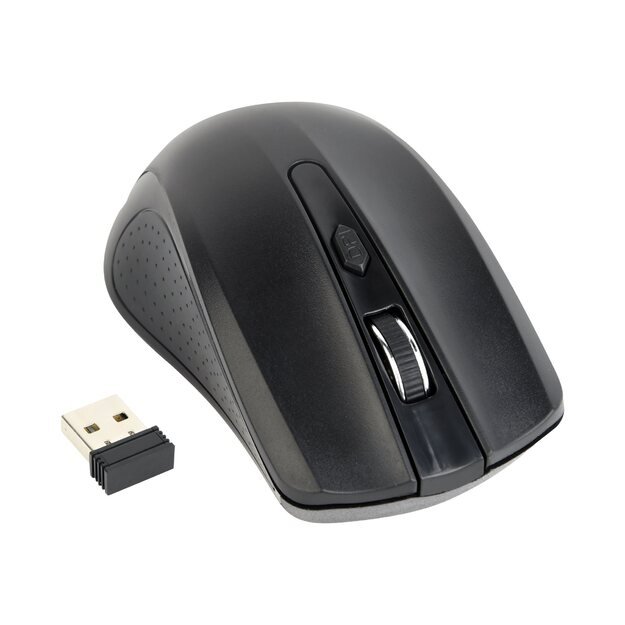 Kompiuterinė pelė belaidė GEMBIRD MUSW-4B-04 Gembird Wireless optical mouse MUSW-4B-04, 1600 DPI, nano USB, black