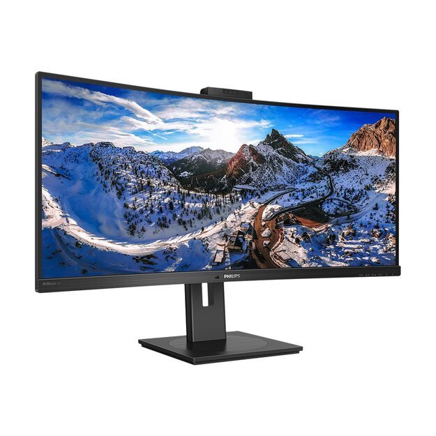 Monitorius PHILIPS 346P1CRH/00 34inch USB-C DOCKING DISPLAY 3440x1440 CURVED VA 5ms GtG HAS USB-C/DP In+Out/HDMI RJ45 USB HUB Speakers VESA