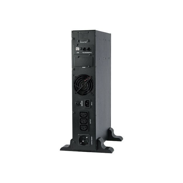 Nepertraukiamo maitinimo šaltinis UPS GEMBIRD EG-UPSRACK-10 UPS Energenie Rack 19inch 3.4U 1000VA Pure Sine 3xIEC 1xSchuko 230V LCD 4