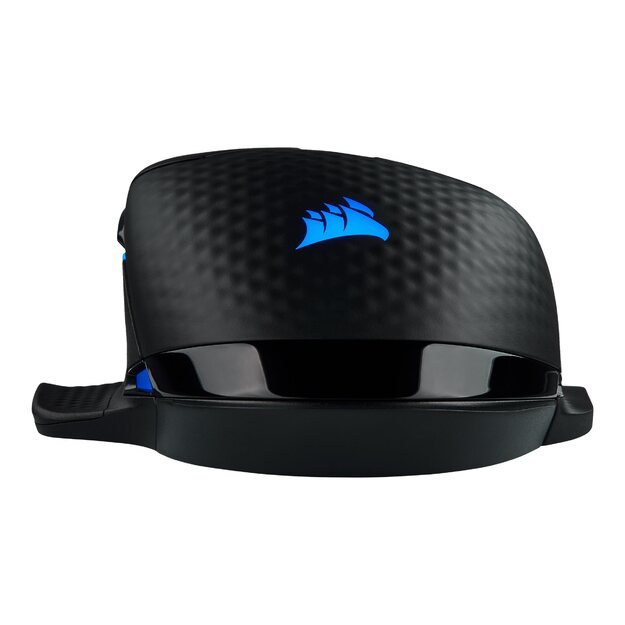 Kompiuterinė pelė belaidė CORSAIR DARK CORE RGB PRO Wireless FPS/MOBA Gaming Mouse with SLIPSTREAM Technology Black Backlit RGB LED 18000 DPI Optical (EU)