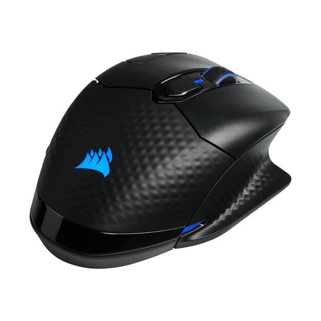 Kompiuterinė pelė belaidė CORSAIR DARK CORE RGB PRO Wireless FPS/MOBA Gaming Mouse with SLIPSTREAM Technology Black Backlit RGB LED 18000 DPI Optical (EU)