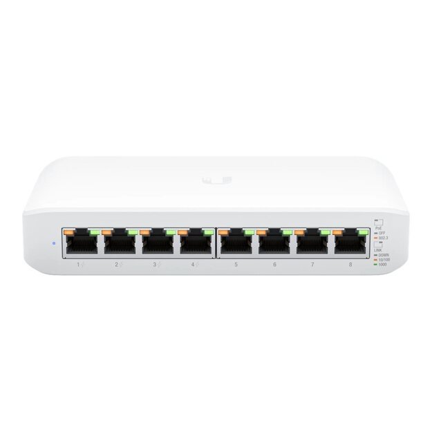 Komutatorius UBIQUITI UniFi Switch Lite 8 Gigabit RJ45 ports including 4x 802.3at PoE+ 5