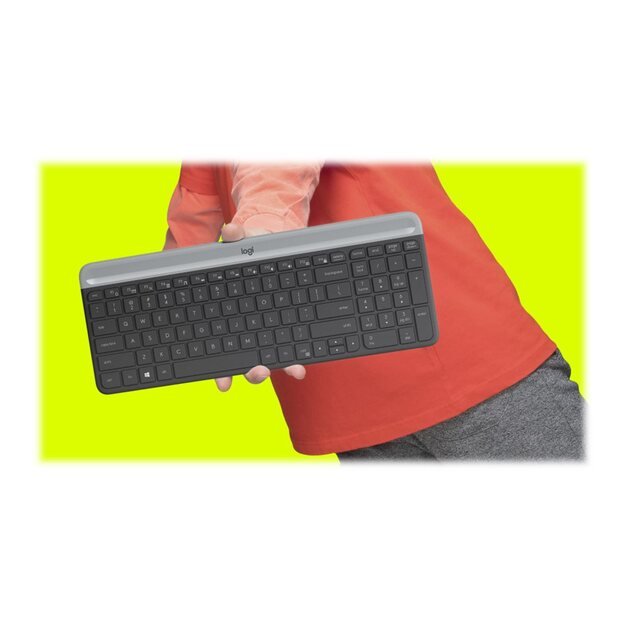 Klaviatūra + pelė komplektas LOGITECH Slim Wireless Keyboard and Mouse Combo MK470 - GRAPHITE - US INTNL - INTNL