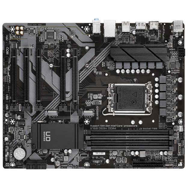 Pagrindinė plokštė GIGABYTE B760 DS3H LGA1700 4xDDR4 4xSATA 2xM.2 1xDP 1xHDMI