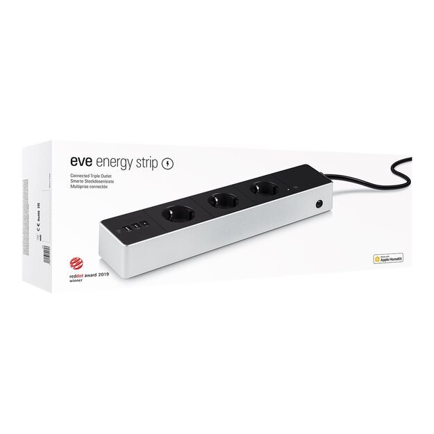 EVE Energy Strip - Connected Triple Outlet for Apple HomeKit