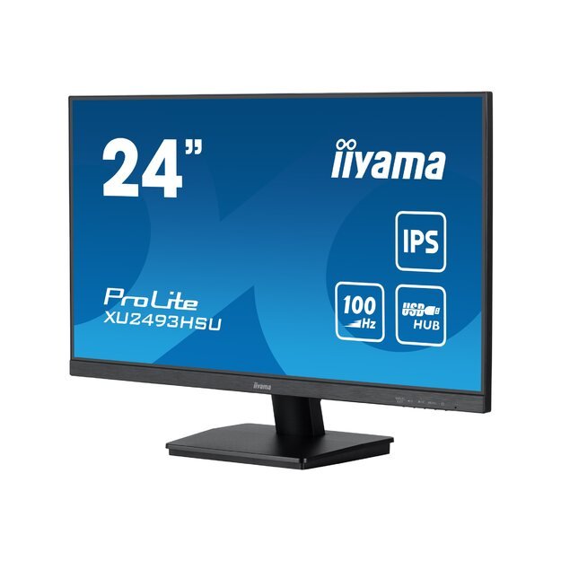 IIYAMA XU2493HSU-B6 24inch ETE IPS-panel 1920x1080 100Hz 1ms MPRT FreeSync 250cd/m Speakers HDMI DisplayPort USB-HUB