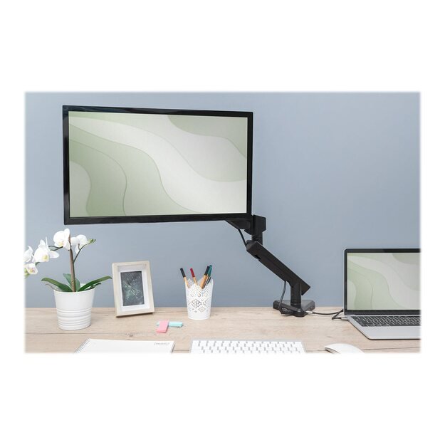 DIGITUS Monitor Gas Spring Mount with USB-C Dock 5 Port 30inch 9kg max black 2