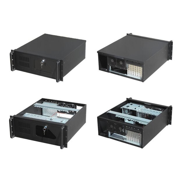 GEMBIRD 19CC-4U-02 19inch Rack-mount server chassis 4U 7 PCI on/off black