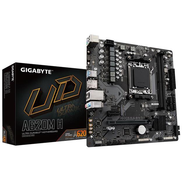 GIGABYTE A620M H AM5 2xDDR5 4xSATA 1xM.2 mATX MB