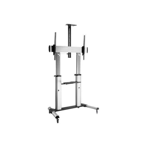 Televizoriaus stovas su ratukais TECHLY 102734 Techly Mobile stand for large TV LCD/LED/Plasma 60-100 100kg VESA 2 shelves 1