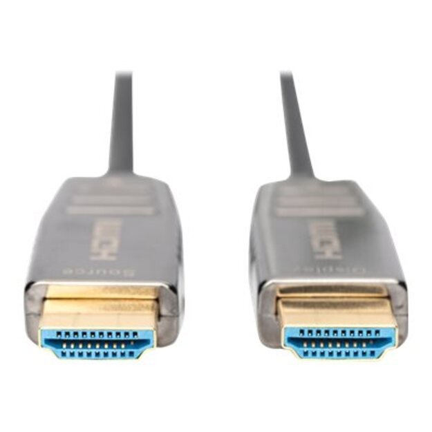 ASSMANN HDMI AOC Hybrid-fiber connection cable Type A M/M 20m UHD 8K60Hz CE gold bl
