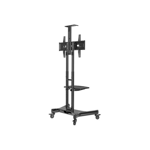 Televizoriaus/monitoriaus stovas su ratukais NEOMOUNTS SELECT Monitor/TV Mobile Floorstand 32inch-75inch 45kg VESA600x400 Height Adjustable 103-153cm public LFD Trolley black 2
