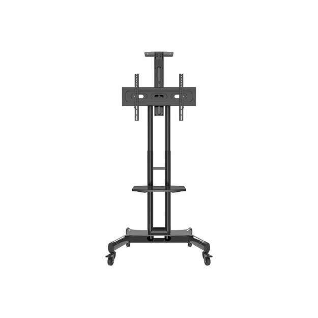 Televizoriaus/monitoriaus stovas su ratukais NEOMOUNTS SELECT Monitor/TV Mobile Floorstand 32inch-75inch 45kg VESA600x400 Height Adjustable 103-153cm public LFD Trolley black 3