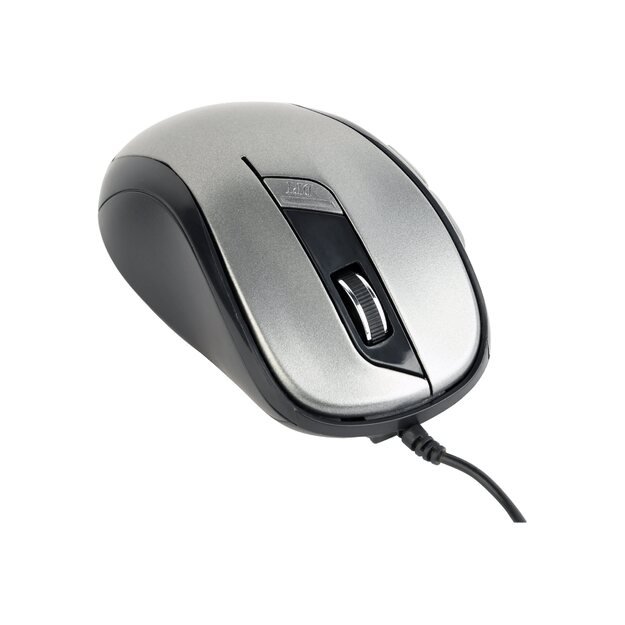 Kompiuterinė pelė laidinė GEMBIRD MUS-6B-01-BG Gembird optical mouse MUS-6B-01-BG, 1600 DPI, USB, Black/spacegrey