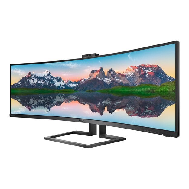 Monitorius PHILIPS 499P9H/00 49inch USB-C DOCKING DISPLAY 5120x1440 CURVED VA 5ms GtG HAS USB-C/DP/HDMI/RJ45 USB HUB Speakers VESA