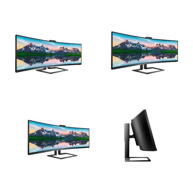 Monitorius PHILIPS 499P9H/00 49inch USB-C DOCKING DISPLAY 5120x1440 CURVED VA 5ms GtG HAS USB-C/DP/HDMI/RJ45 USB HUB Speakers VESA