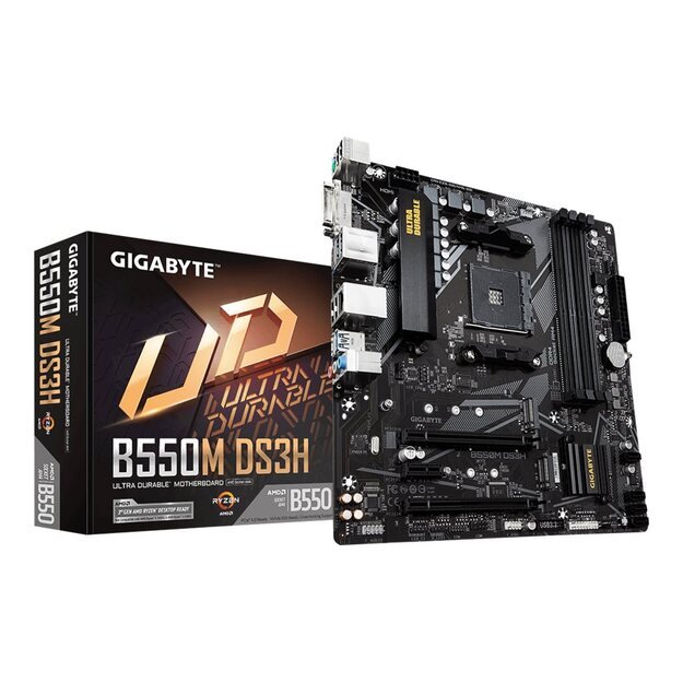 Pagrindinė plokštė GIGABYTE B550M DS3H AMD Socket AM4 DDR4