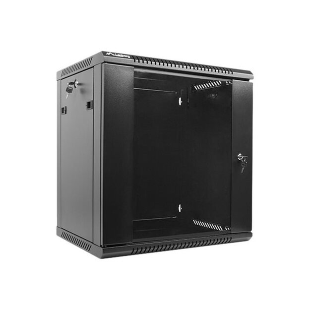 Komutacinė spinta pakabinama LANBERG WF01-6412-10B rack 19 demounted flat pack 12U/600x450mm black