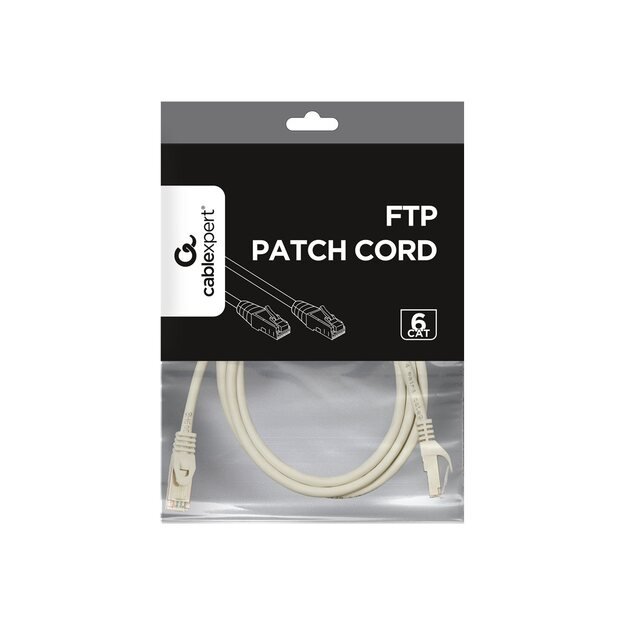 Patch kabelis GEMBIRD PP6-2M RJ45, Cat.6, FTP, 2m, gray 2
