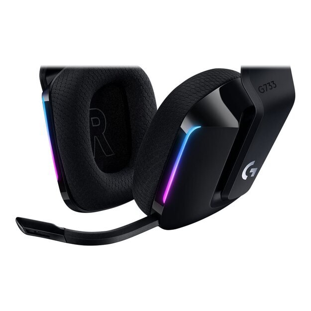 Ausinės LOGITECH G733 LIGHTSPEED Wireless RGB Gaming Headset - BLACK - EMEA 19
