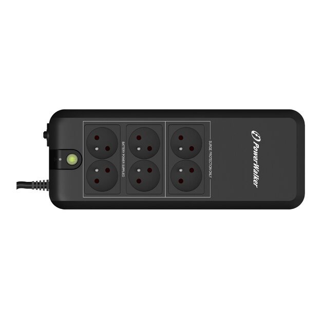 Nepertraukiamo maitinimo šaltinis UPS POWERWALK VFD 600 APFC FR Standby/Off-line 600VA 4x FR C10 (10A)+2x FR C10 OUT (Listwa) 1