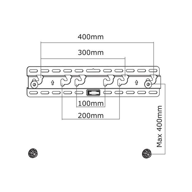 Televizoriaus laikiklis sieninis BLACK/23-47  LED-W040 NEOMOUNTS