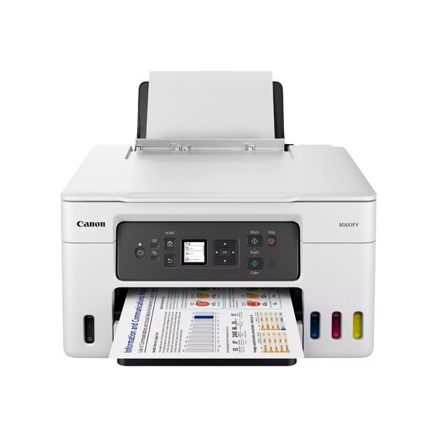 CANON MAXIFY GX3050 Refillable MegaTank Inkjet Multifunction Printer A4 Mono 18ipm Color 13ipm Up to 600x1200dpi 3