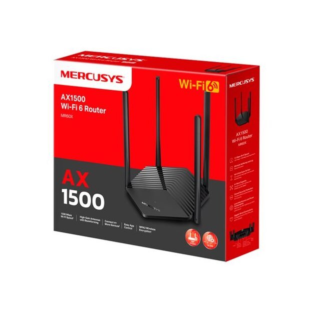 Maršrutizatorius TP-LINK AX1500 Dual-Band Wi-Fi 6 300Mbps at 2.4 GHz + 1201 Mbps at 5 GHz 1