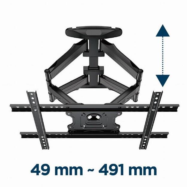 GEMBIRD Full motion TV wall mount 32-75inch 45kg