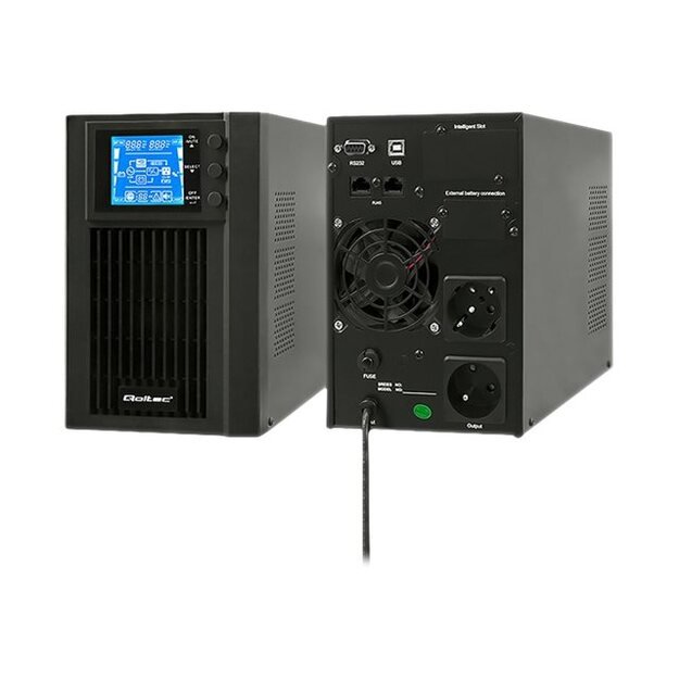 QOLTEC 53042 Uninterruptible power supply On-line 1kVA 800W LCD USB